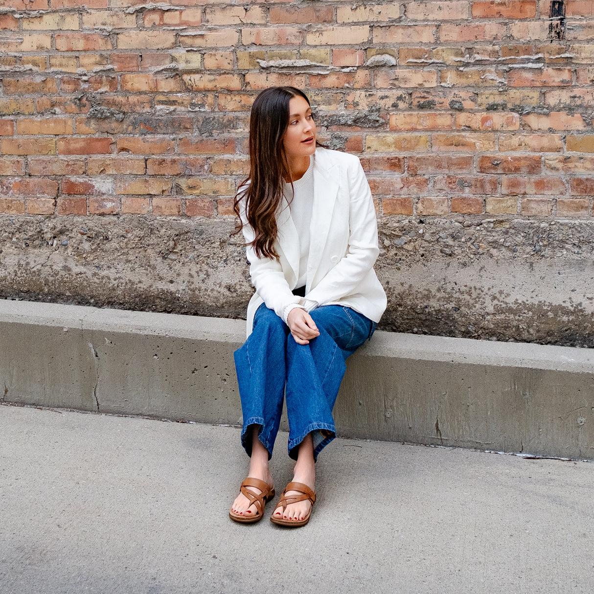 Taos Perfect Sandal (Women) - Tan Sandal - Thong - The Heel Shoe Fitters