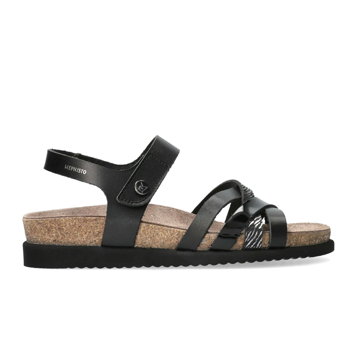 Mephisto Halinka Backstrap Sandal (Women) - Black Sandanyl Sandal - Backstrap - The Heel Shoe Fitters