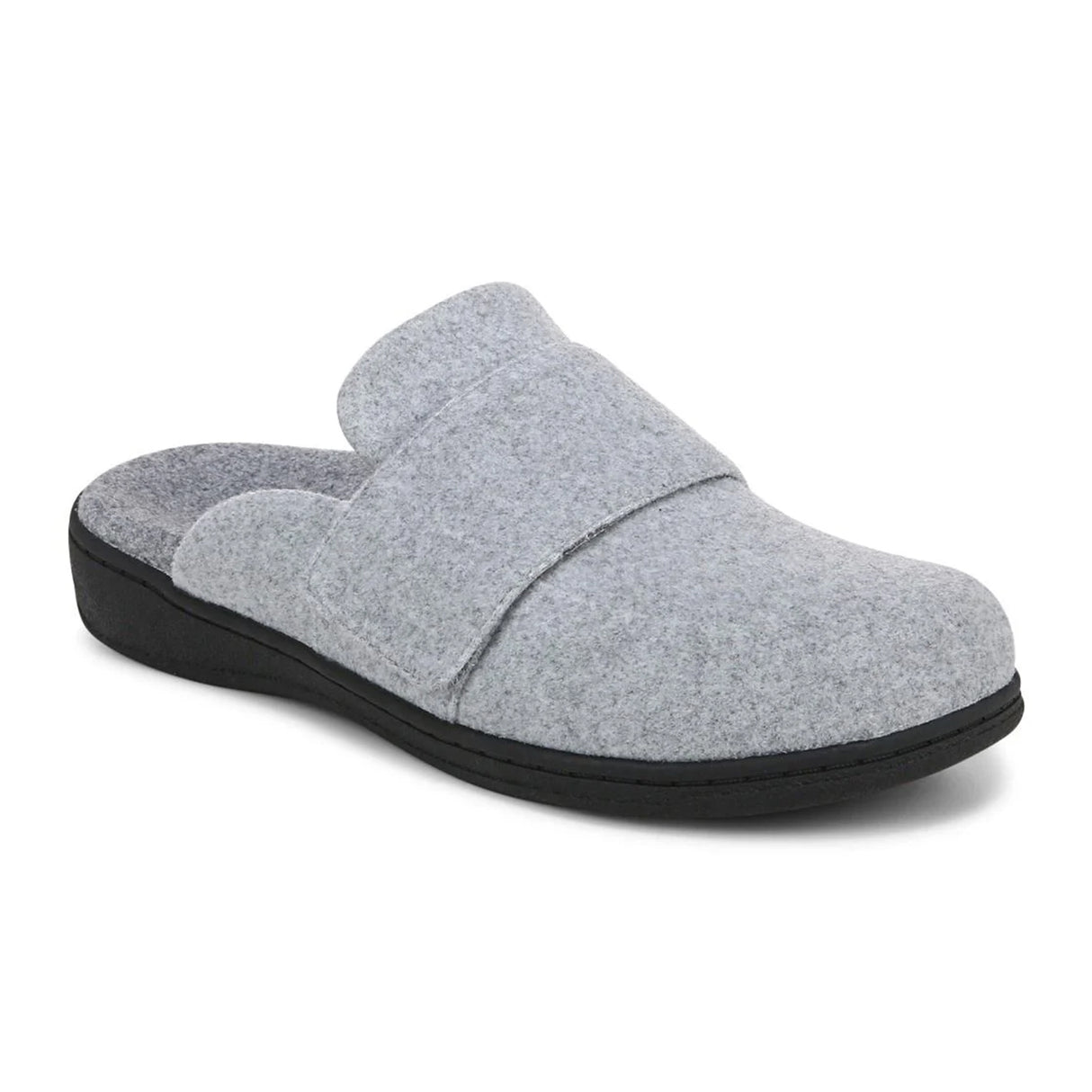 Vionic Gemma II Slipper (Women) - Light Grey Fabric Dress-Casual - Slipper - The Heel Shoe Fitters