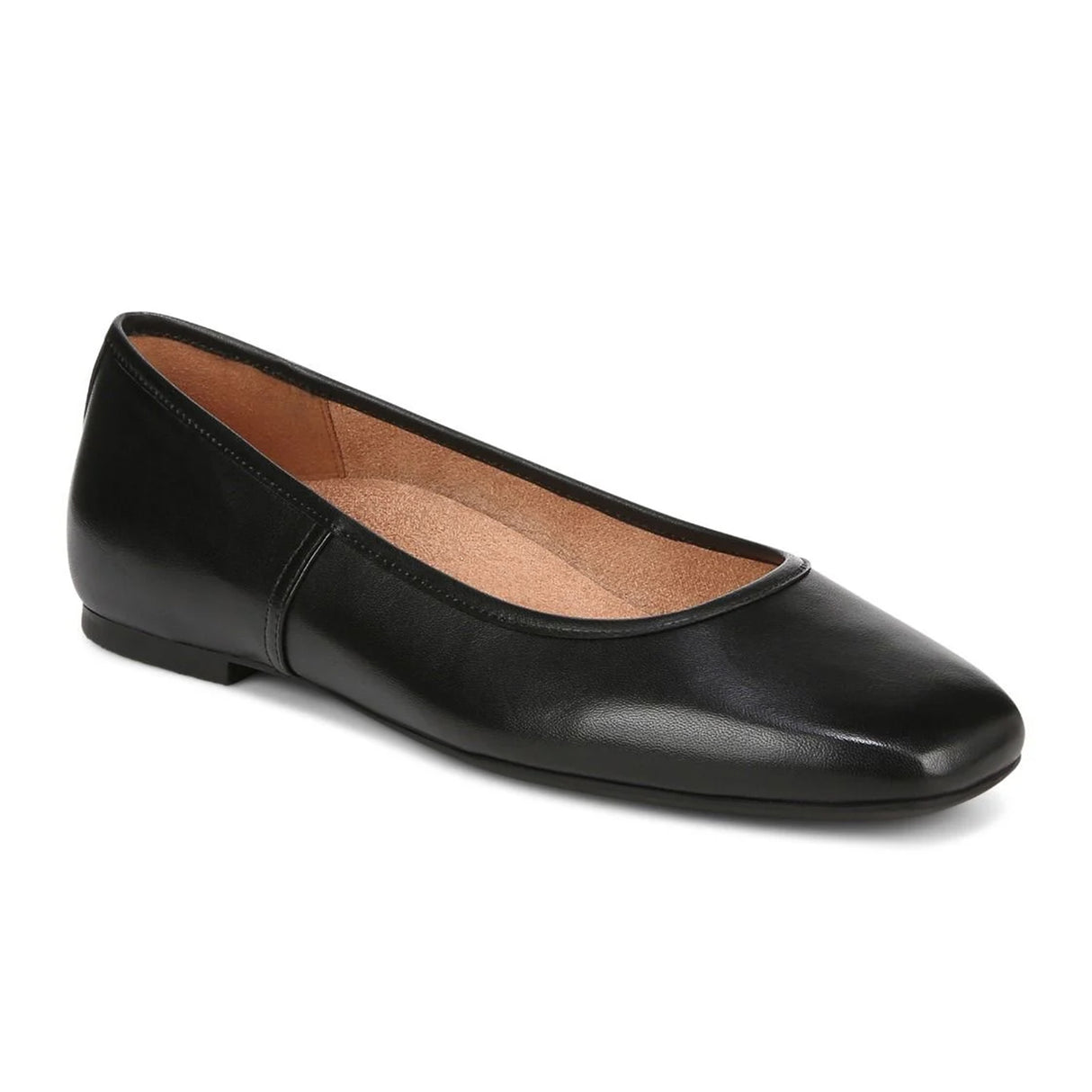 Vionic Orinda Flat (Women) - Black Leather Dress-Casual - Flat - The Heel Shoe Fitters
