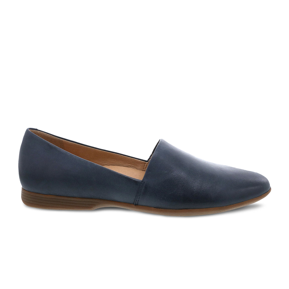 Dansko Larisa Slip On Loafer (Women) - Navy Milled Dress-Casual - Flat - The Heel Shoe Fitters