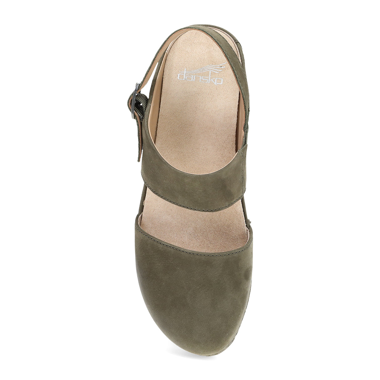 Dansko Lucia Heeled Sandal (Women) - Ivy Milled Nubuck Sandal - Heel/Wedge - The Heel Shoe Fitters