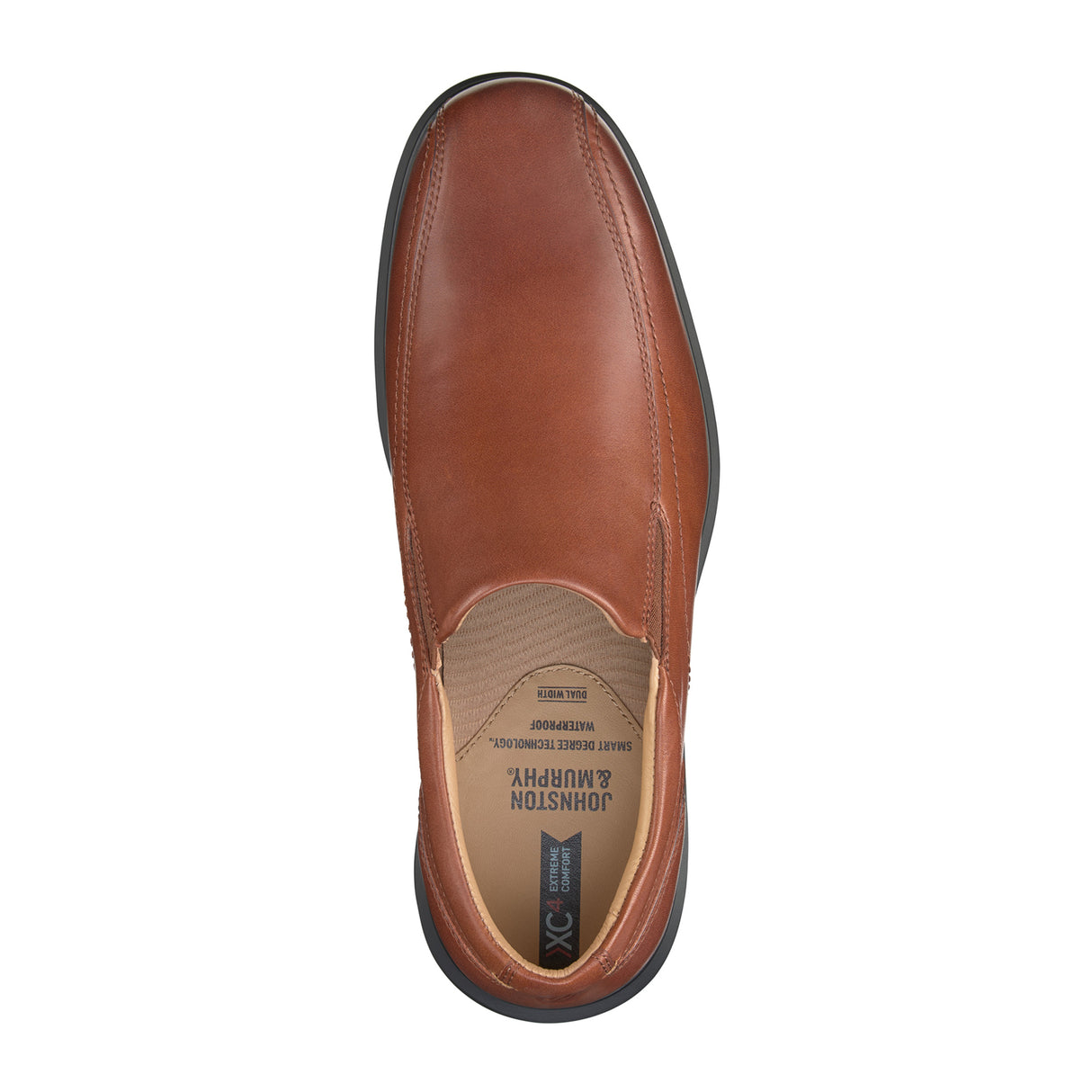 Johnston & Murphy XC4 Stanton Runoff Venetian (Men) - Red Brown Waterproof Full Grain Dress-Casual - Slip On - The Heel Shoe Fitters