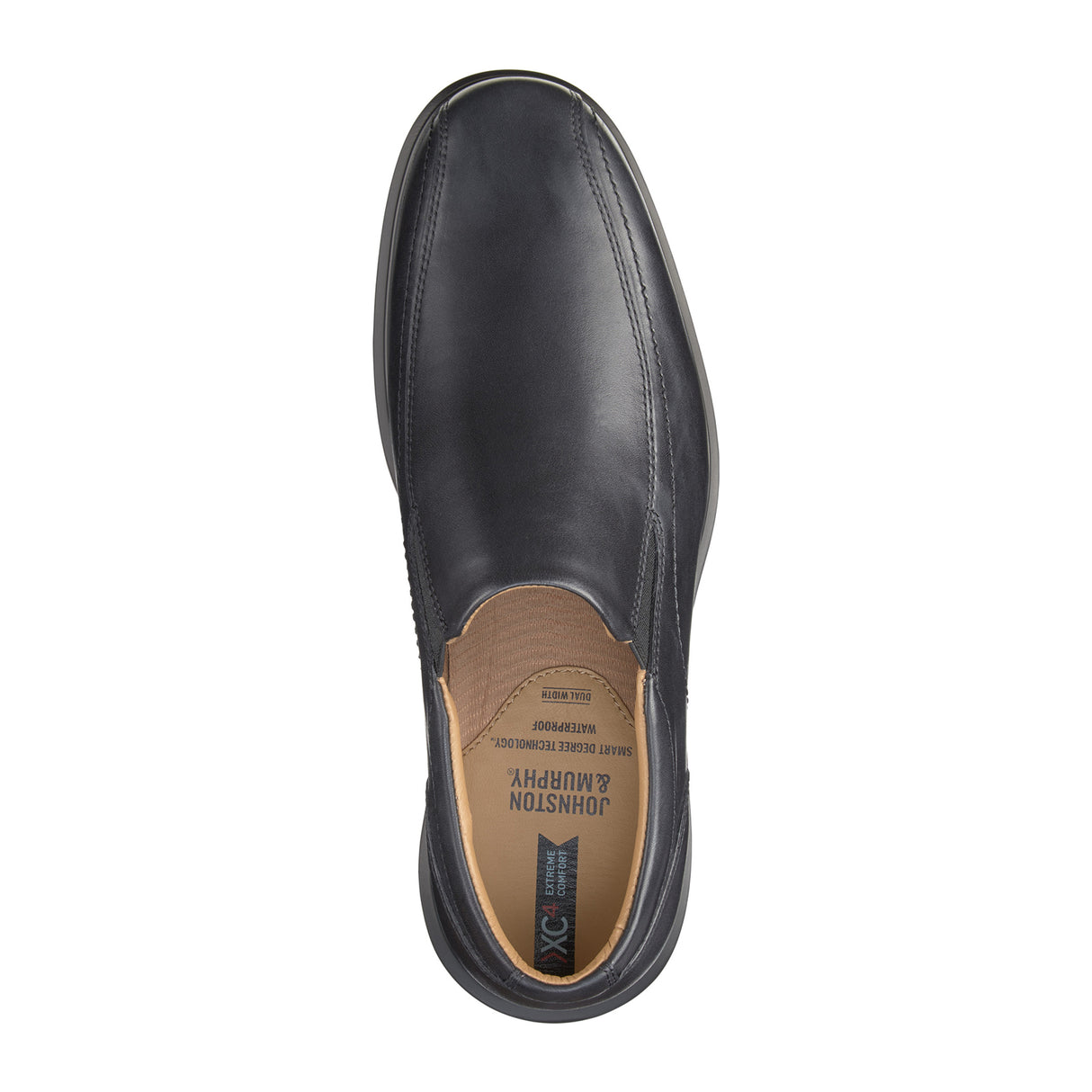 Johnston & Murphy XC4 Stanton Runoff Venetian Slip On (Men) - Black Waterproof Calfskin Dress-Casual - Slip On - The Heel Shoe Fitters