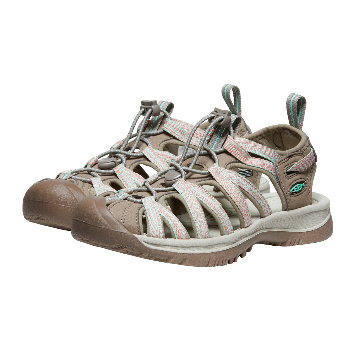 Keen Whisper Active Sandal (Women) - Taupe/Coral Sandal - Active - The Heel Shoe Fitters