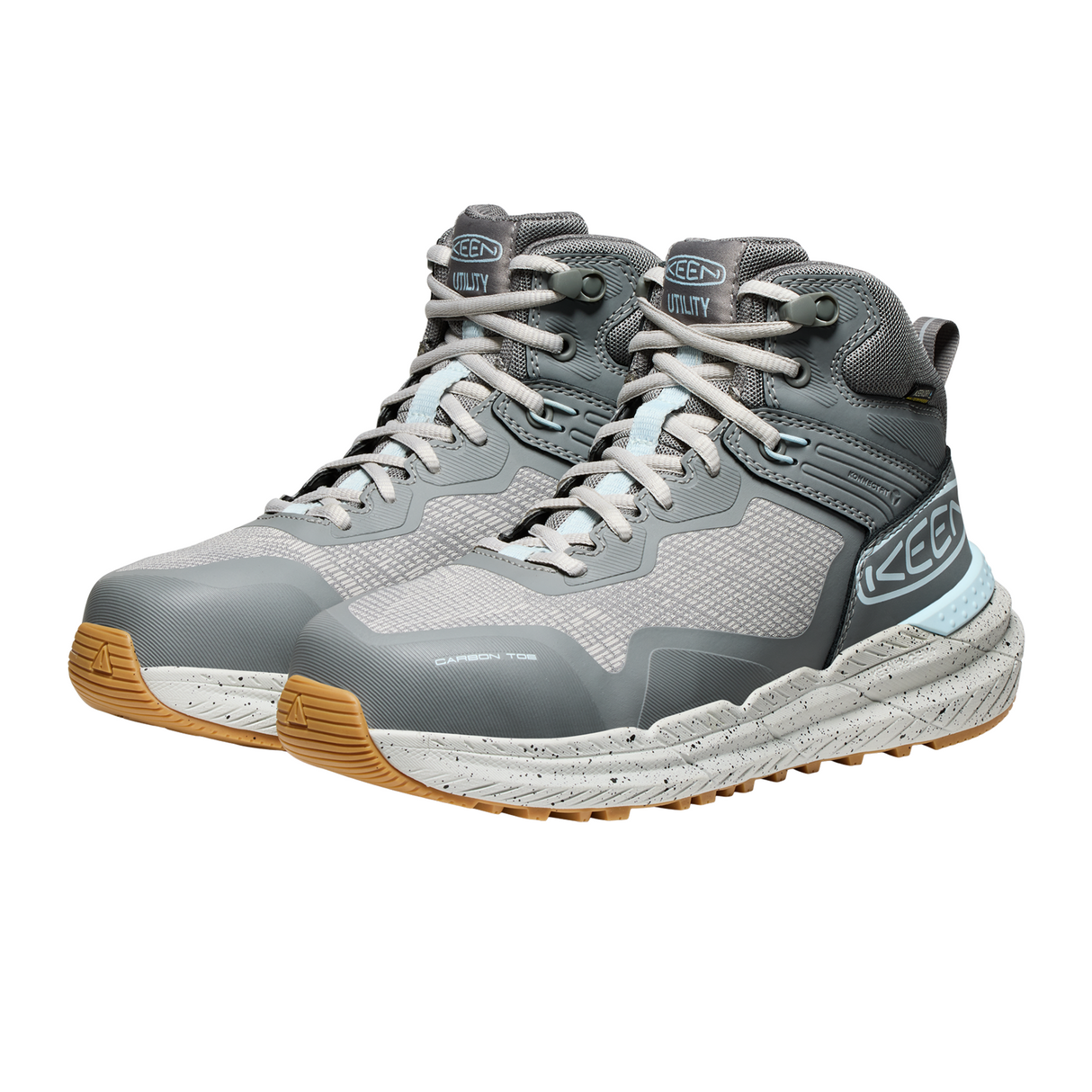 Keen Utility Synchro Mid Waterproof Carbon Toe Work Boot (Women) - Steel Grey/Gum Boots - Work - Mid - The Heel Shoe Fitters