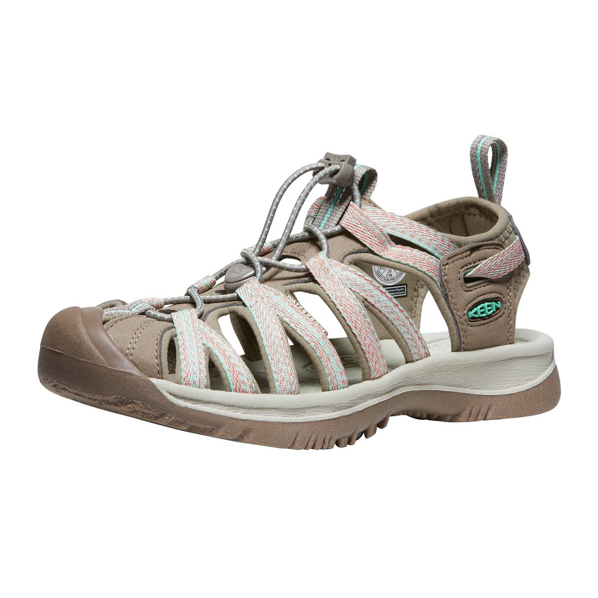 Keen Whisper Active Sandal (Women) - Taupe/Coral Sandal - Active - The Heel Shoe Fitters