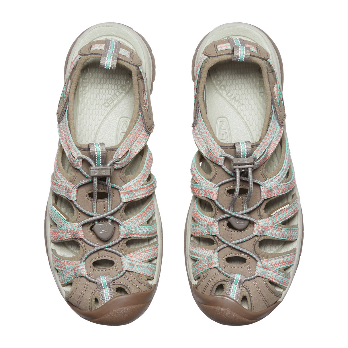 Keen Whisper Active Sandal (Women) - Taupe/Coral Sandal - Active - The Heel Shoe Fitters