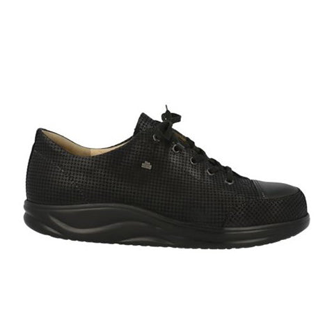 Finn Comfort Ikebukuro Lace Up (Women) - Black Houndstooth Dress-Casual - Lace Ups - The Heel Shoe Fitters