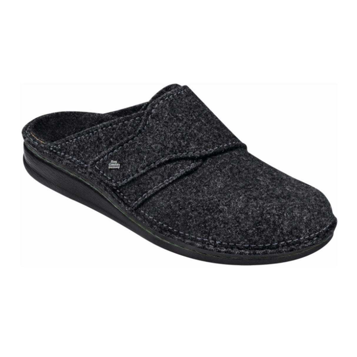 Finn Comfort Tirol Clog (Unisex) - Anthrazite Wollfilz Dress-Casual - Clogs & Mules - The Heel Shoe Fitters
