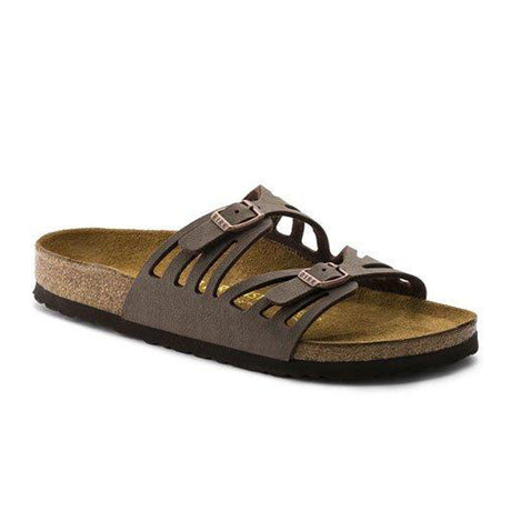Birkenstock Granada Birkibuc Narrow Slide Sandal (Women) - Mocha Sandals - Slide - The Heel Shoe Fitters