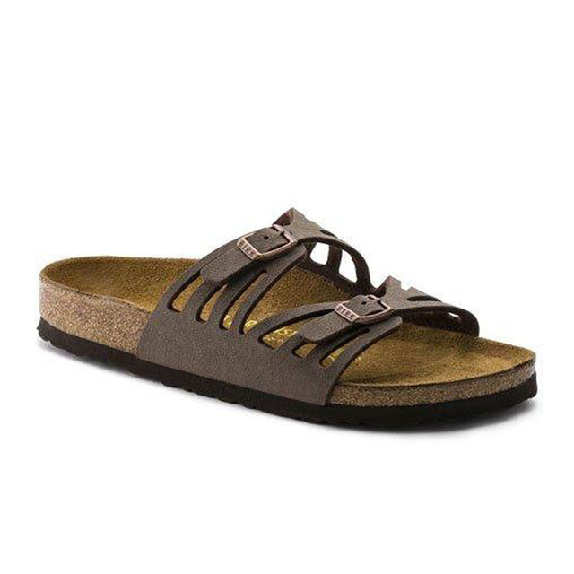 Birkenstock Granada Birkibuc Narrow Slide Sandal (Women) - Mocha Sandals - Slide - The Heel Shoe Fitters