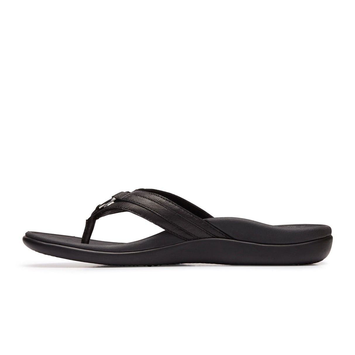 Vionic Aloe Sandal (Women) - Black Nappa Leather Sandal - Thong - The Heel Shoe Fitters