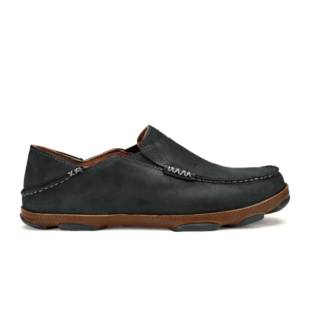 OluKai Moloa Slip On (Men) - Black/Toffee Dress-Casual - Slip On - The Heel Shoe Fitters