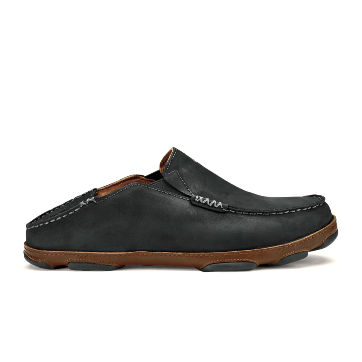OluKai Moloa Slip On (Men) - Black/Toffee Dress-Casual - Slip On - The Heel Shoe Fitters