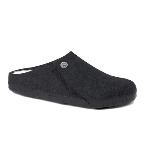 Birkenstock Zermatt Shearling (Unisex) - Anthracite/Natural Dress-Casual - Slippers - The Heel Shoe Fitters