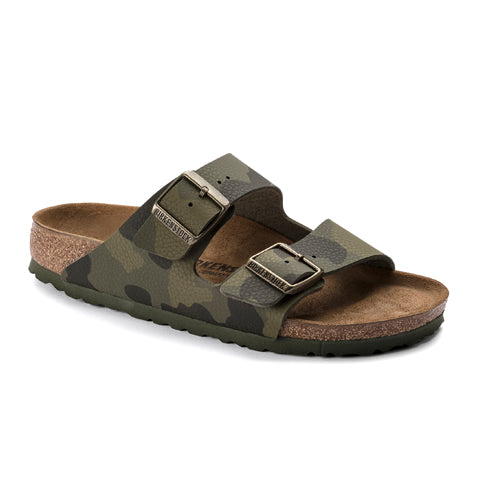 Birkenstock Arizona Birko-Flor Narrow Slide Sandal (Women) - Desert Soil Camouflage Green Sandals - Slide - The Heel Shoe Fitters