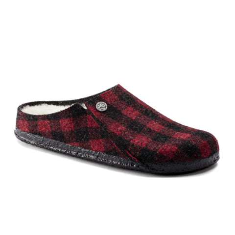 Birkenstock Zermatt Shearling Slipper (Men) - Red Plaid/Natural Dress-Casual - Slippers - The Heel Shoe Fitters