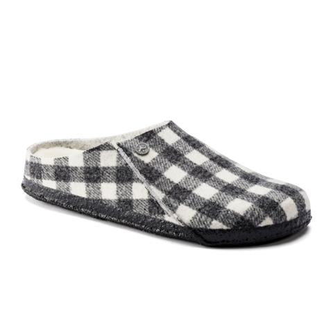 Birkenstock Zermatt Shearling Narrow Slipper (Women) - Plaid White/Natural Dress-Casual - Slippers - The Heel Shoe Fitters