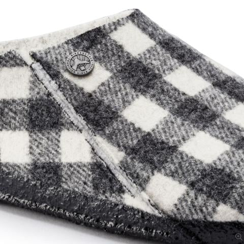 Birkenstock Zermatt Shearling Narrow Slipper (Women) - Plaid White/Natural Dress-Casual - Slippers - The Heel Shoe Fitters