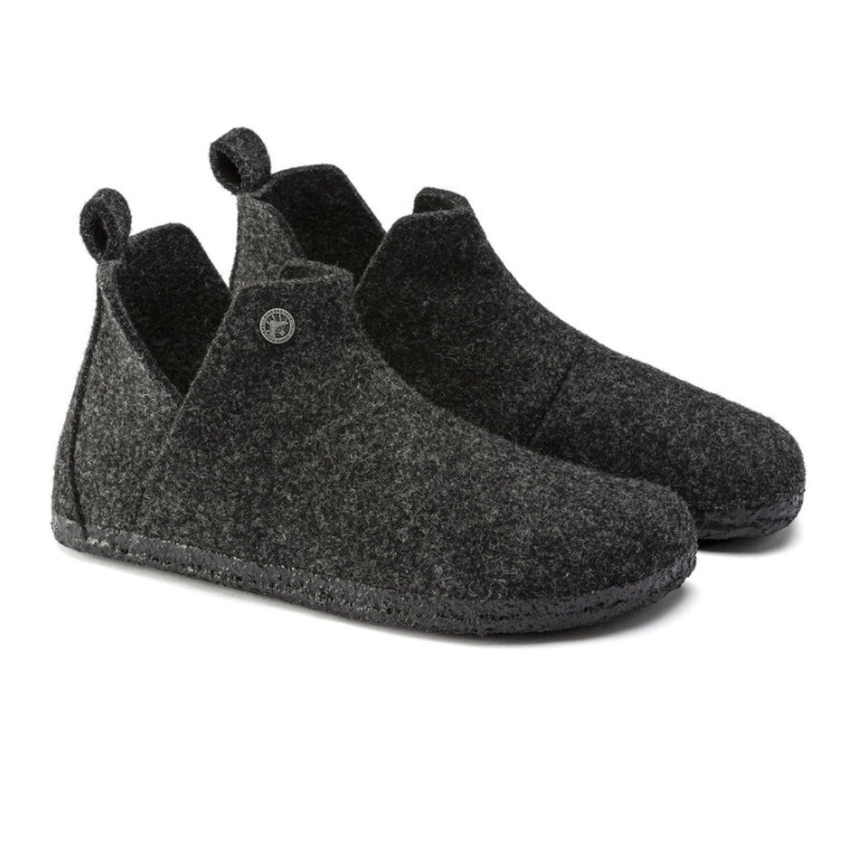 Birkenstock Andermatt Shearling Slipper Boot (Men) - Anthracite/Natural Dress-Casual - Slippers - The Heel Shoe Fitters
