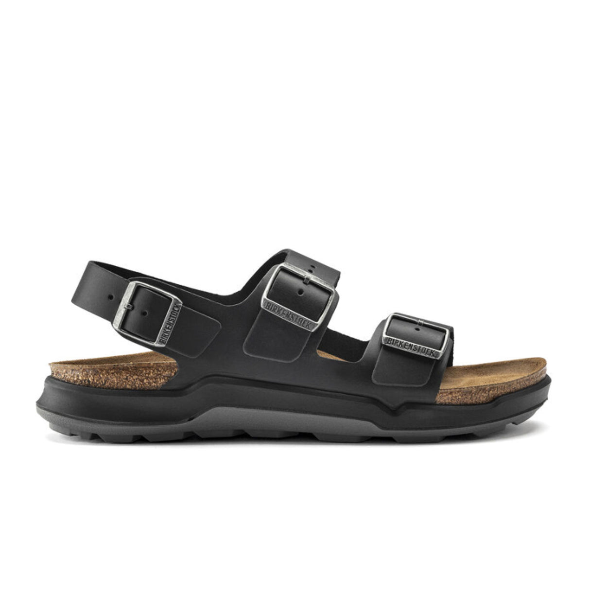 Birkenstock Milano Rugged Backstrap Sandal (Men) - Black Oiled Leather Sandal - Backstrap - The Heel Shoe Fitters