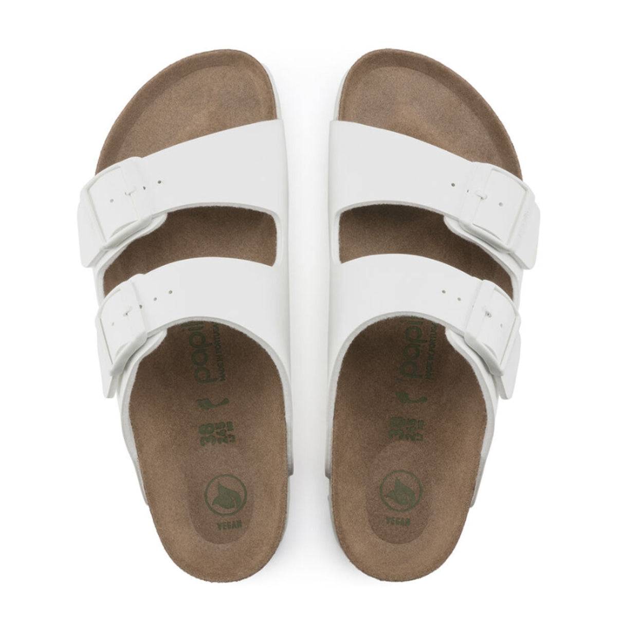 Birkenstock Arizona Grooved Vegan Platform Slide Sandal (Women) - White Birko-Flor Sandal - Slide - The Heel Shoe Fitters