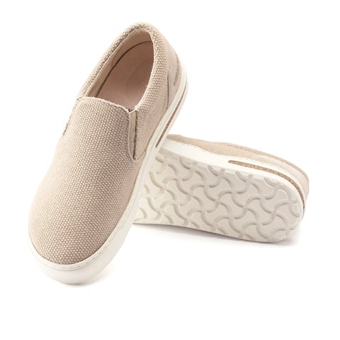 Birkenstock Oswego Narrow Slip On Sneaker (Women) - Sandcastle Canvas Dress-Casual - Slip Ons - The Heel Shoe Fitters