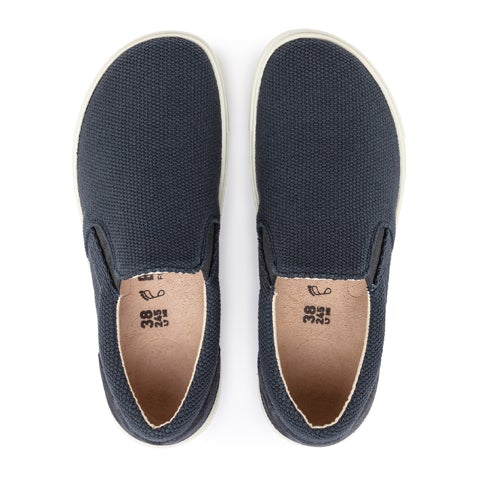 Birkenstock Oswego Narrow Slip On Sneaker (Women) - Midnight Canvas Dress-Casual - Slip Ons - The Heel Shoe Fitters