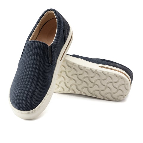 Birkenstock Oswego Narrow Slip On Sneaker (Women) - Midnight Canvas Dress-Casual - Slip Ons - The Heel Shoe Fitters