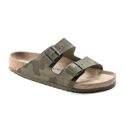 Birkenstock Arizona Birko-Flor Soft Footbed Slide Sandal (Men) - Desert Soil Camo Green Sandals - Slide - The Heel Shoe Fitters