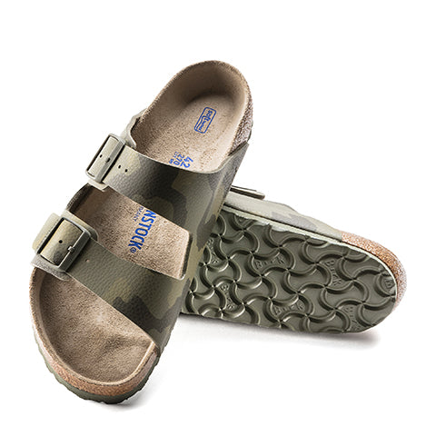 Birkenstock Arizona Birko-Flor Soft Footbed Slide Sandal (Men) - Desert Soil Camo Green Sandals - Slide - The Heel Shoe Fitters