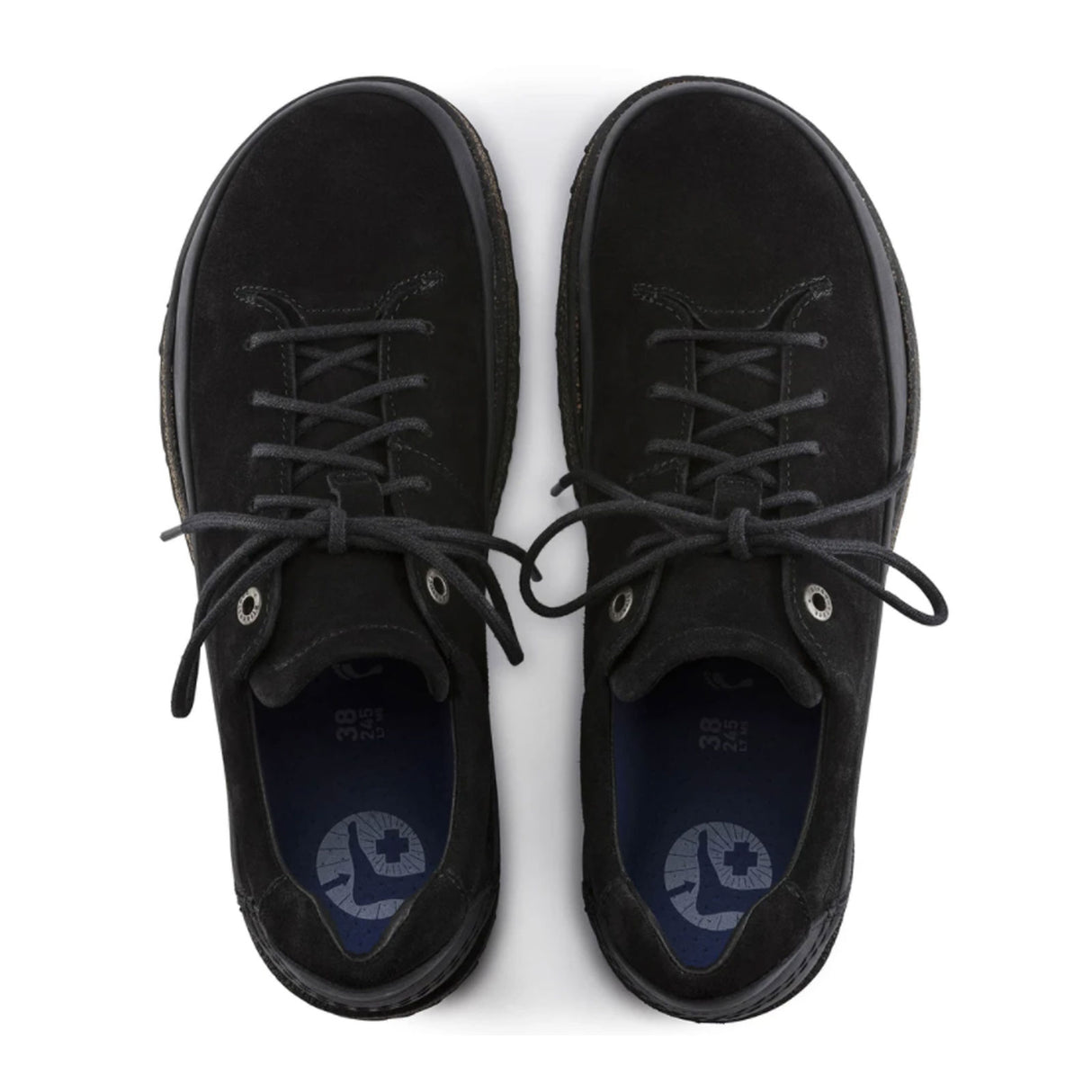 Birkenstock Honnef Low Lace Up (Unisex) - Black Suede Dress-Casual - Lace Ups - The Heel Shoe Fitters