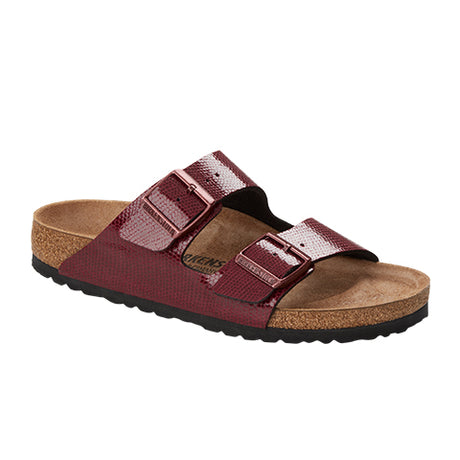 Birkenstock Arizona Birko-Flor Narrow Slide Sandal (Women) - Magical Maroon Sandals - Slide - The Heel Shoe Fitters