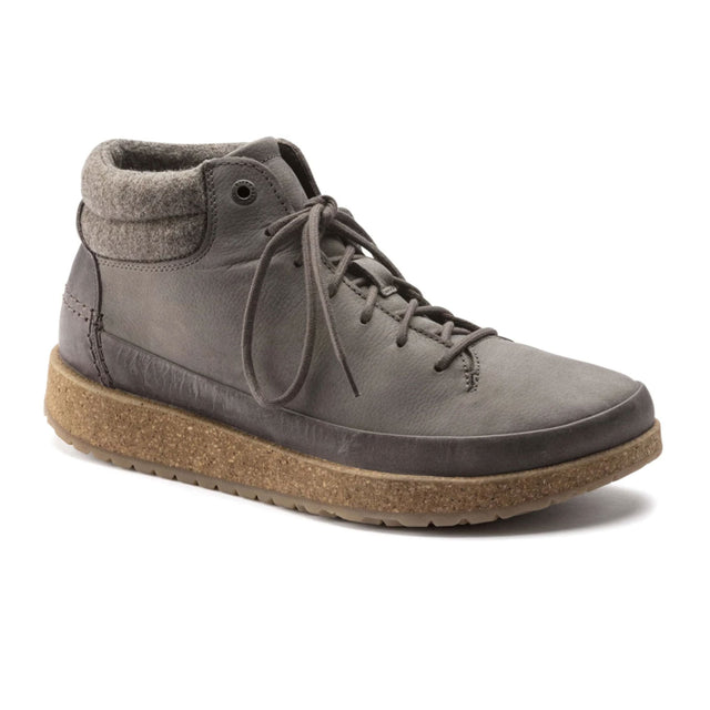 Birkenstock Honnef High Lace Up Ankle Boot (Unisex) - Gray Taupe Oiled Leather Dress-Casual - Lace Ups - The Heel Shoe Fitters