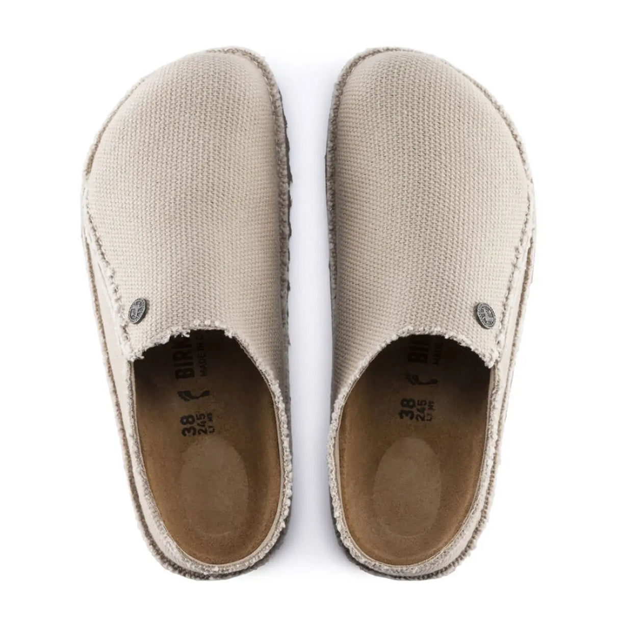 Birkenstock Zermatt 365 Slipper (Men) - Eggshell Canvas Dress-Casual - Slippers - The Heel Shoe Fitters