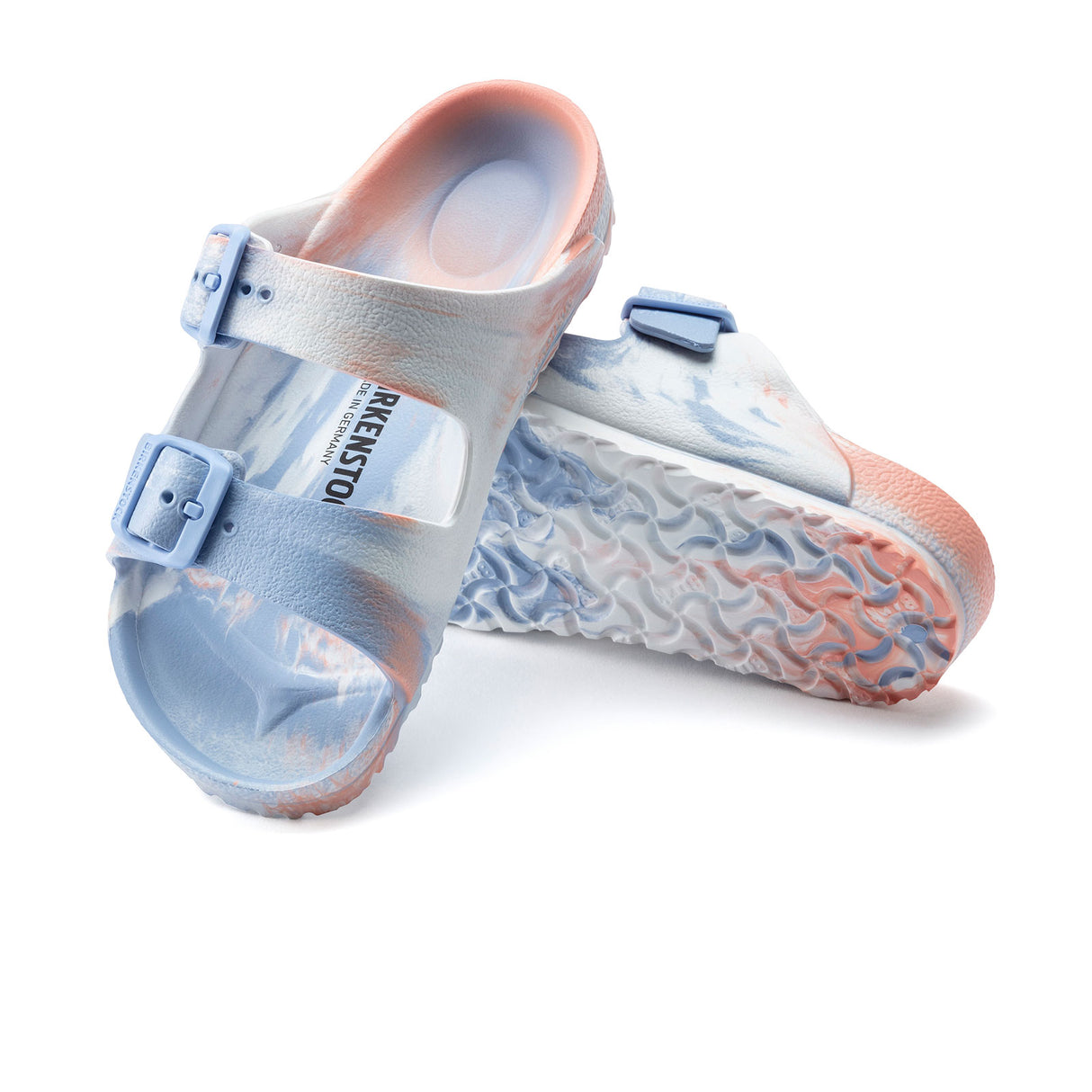 Birkenstock Arizona EVA Narrow Slide Sandal (Women) - Multi Coral Peach Sandals - Slide - The Heel Shoe Fitters