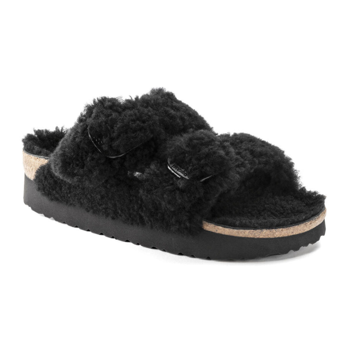 Birkenstock Arizona Big Buckle Shearling Platform Slide Sandal (Women) Sandal - Slide - The Heel Shoe Fitters