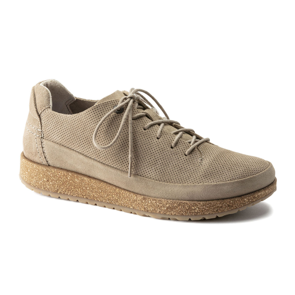 Birkenstock Honnef Low Lace Up (Unisex) - Light Sandcastle Perf Suede Dress-Casual - Lace Ups - The Heel Shoe Fitters