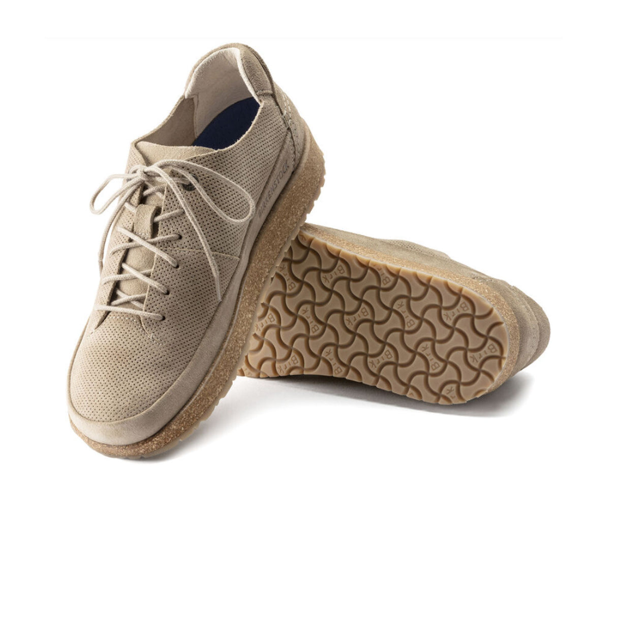 Birkenstock Honnef Low Lace Up (Unisex) - Light Sandcastle Perf Suede Dress-Casual - Lace Ups - The Heel Shoe Fitters