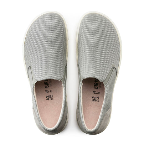 Birkenstock Oswego Slip On Sneaker (Men) - Whale Gray Canvas Dress-Casual - Slip Ons - The Heel Shoe Fitters