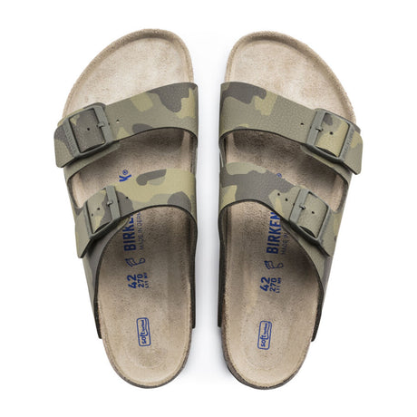 Birkenstock Arizona Birko-Flor Soft Footbed Slide Sandal (Women) - Desert Soil Camo Green Sandals - Slide - The Heel Shoe Fitters