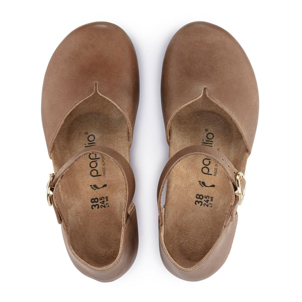 Birkenstock Mary Ring-Buckle Narrow Wedge Sandal (Women) - Cognac Oiled Leather Sandal - Heel/Wedge - The Heel Shoe Fitters