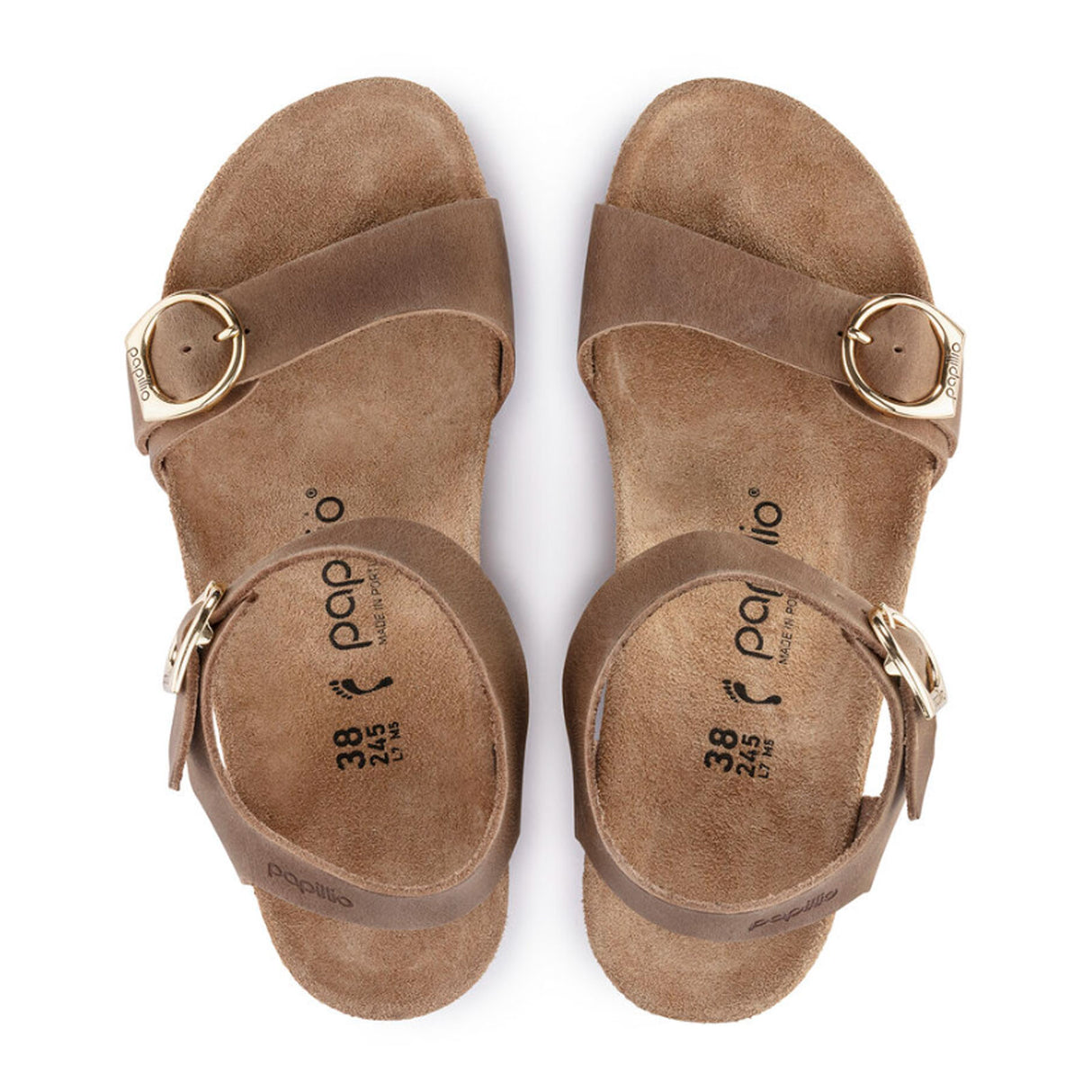 Birkenstock Soley Ring-Buckle Narrow Wedge Sandal (Women) - Cognac Oiled Leather Sandal - Heel/Wedge - The Heel Shoe Fitters