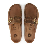 Birkenstock Buckley Clog (Women) - Cognac Oiled Leather Dress-Casual - Clogs & Mules - The Heel Shoe Fitters