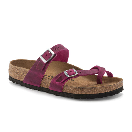 Birkenstock Mayari Thong Sandal (Women) - Festival Fuchsia Oiled Leather Sandals - Thong - The Heel Shoe Fitters