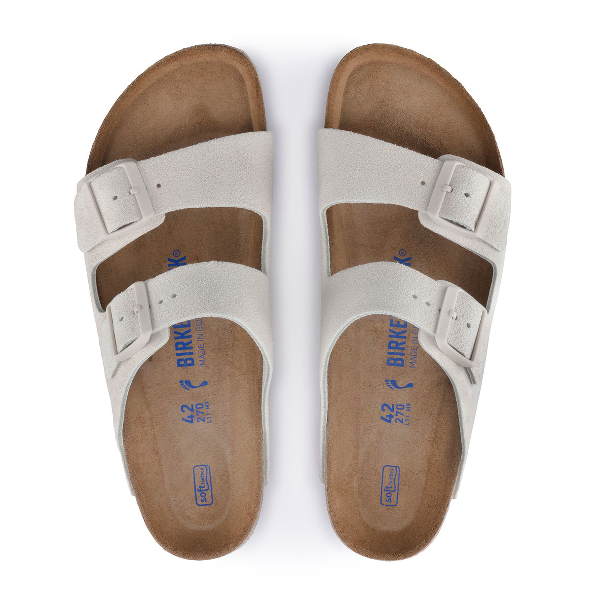 Birkenstock Arizona Soft Footbed Slide Sandal (Unisex) - Antique White Suede Sandal - Slide - The Heel Shoe Fitters