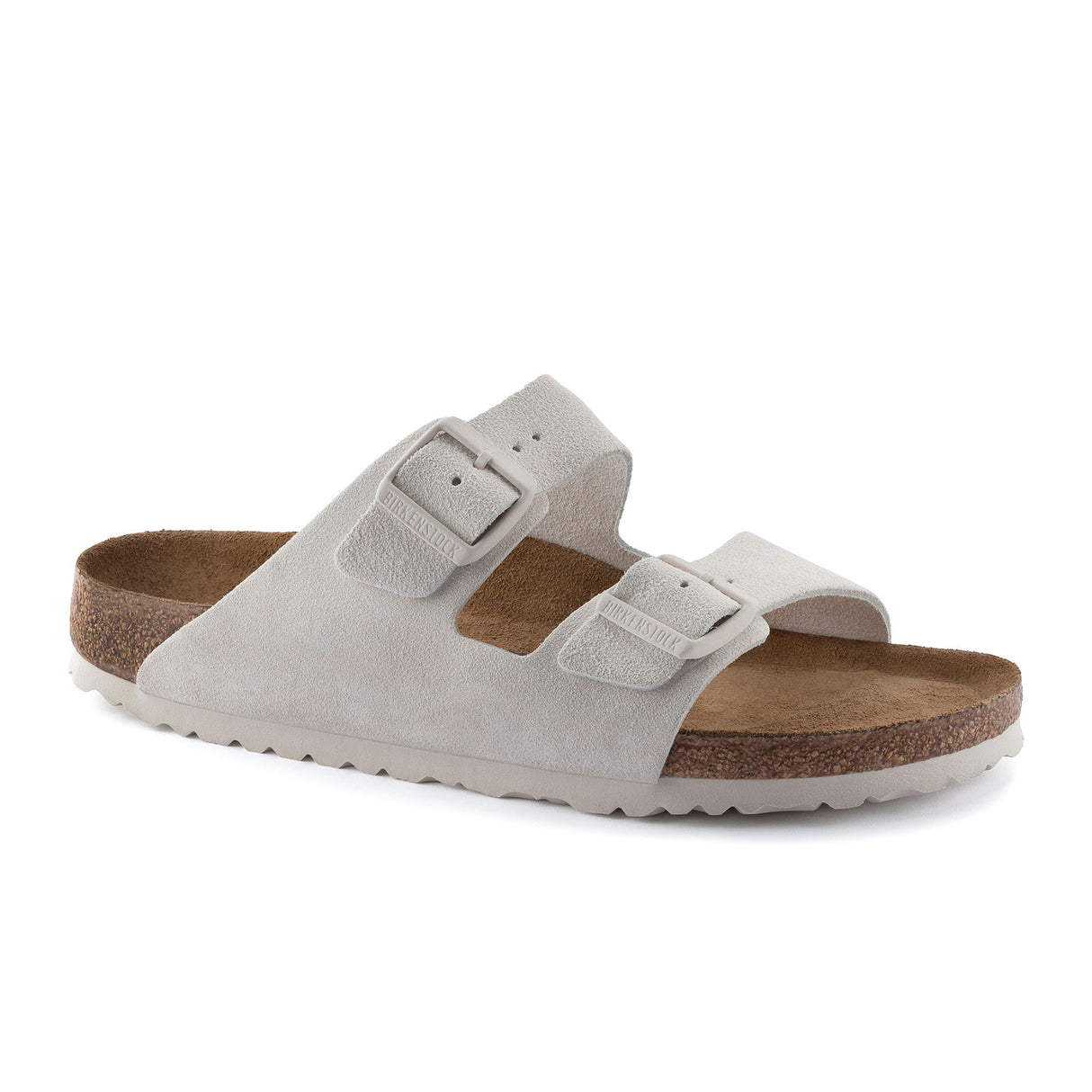 Birkenstock Arizona Soft Footbed Slide Sandal (Unisex) - Antique White Suede Sandal - Slide - The Heel Shoe Fitters