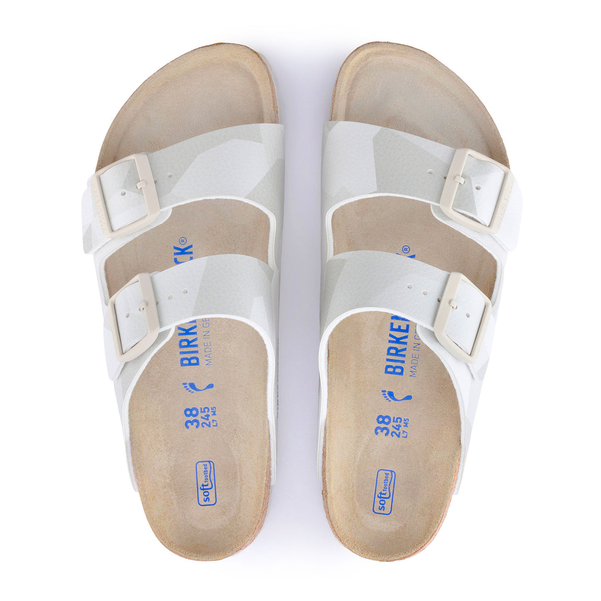 Birkenstock Arizona Soft Footbed Slide Sandal (Women) - Geo Snow Birko-Flor Sandal - Slide - The Heel Shoe Fitters