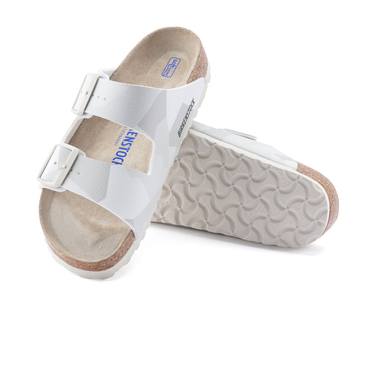 Birkenstock Arizona Soft Footbed Slide Sandal (Women) - Geo Snow Birko-Flor Sandal - Slide - The Heel Shoe Fitters
